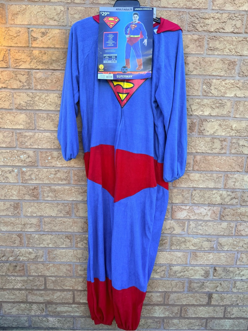 🌿2/$25 • Superman Men’s Fleece Jumpsuit Halloween Costume